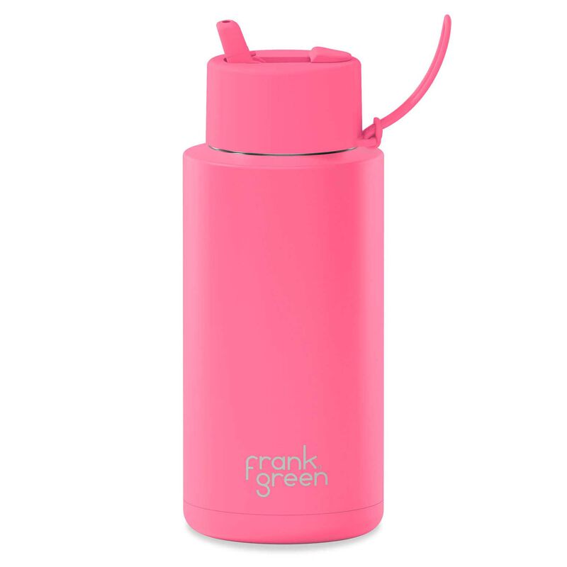 frank green 34oz Ceramic Bottle with Flip Lid Bubblegum Blast image number 0